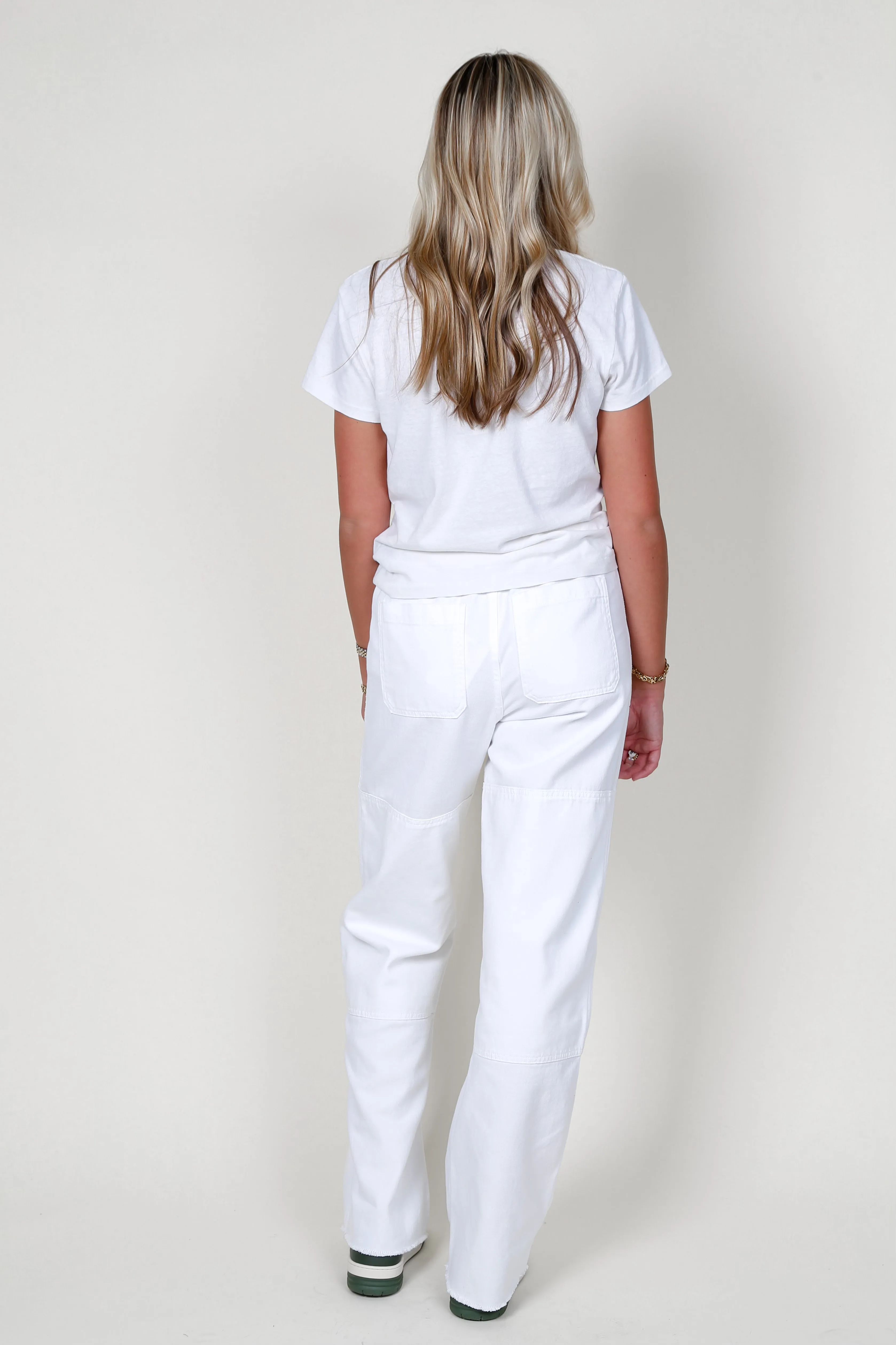 RE/DONE | Classic Peach Tee - Vintage White