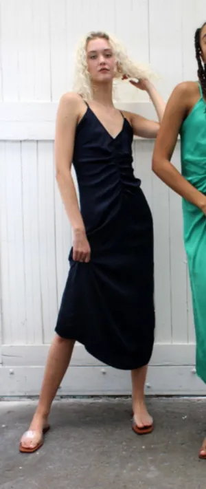 Ruched Slip Dress | Marine