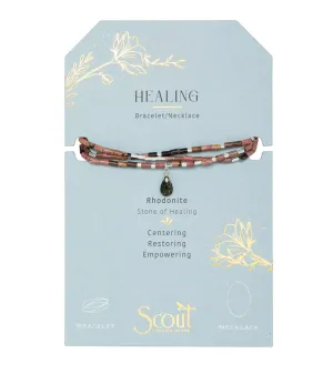 Scout Teardrop Stone Wrap Rhodonite / Pyrite - Stone Of Healing