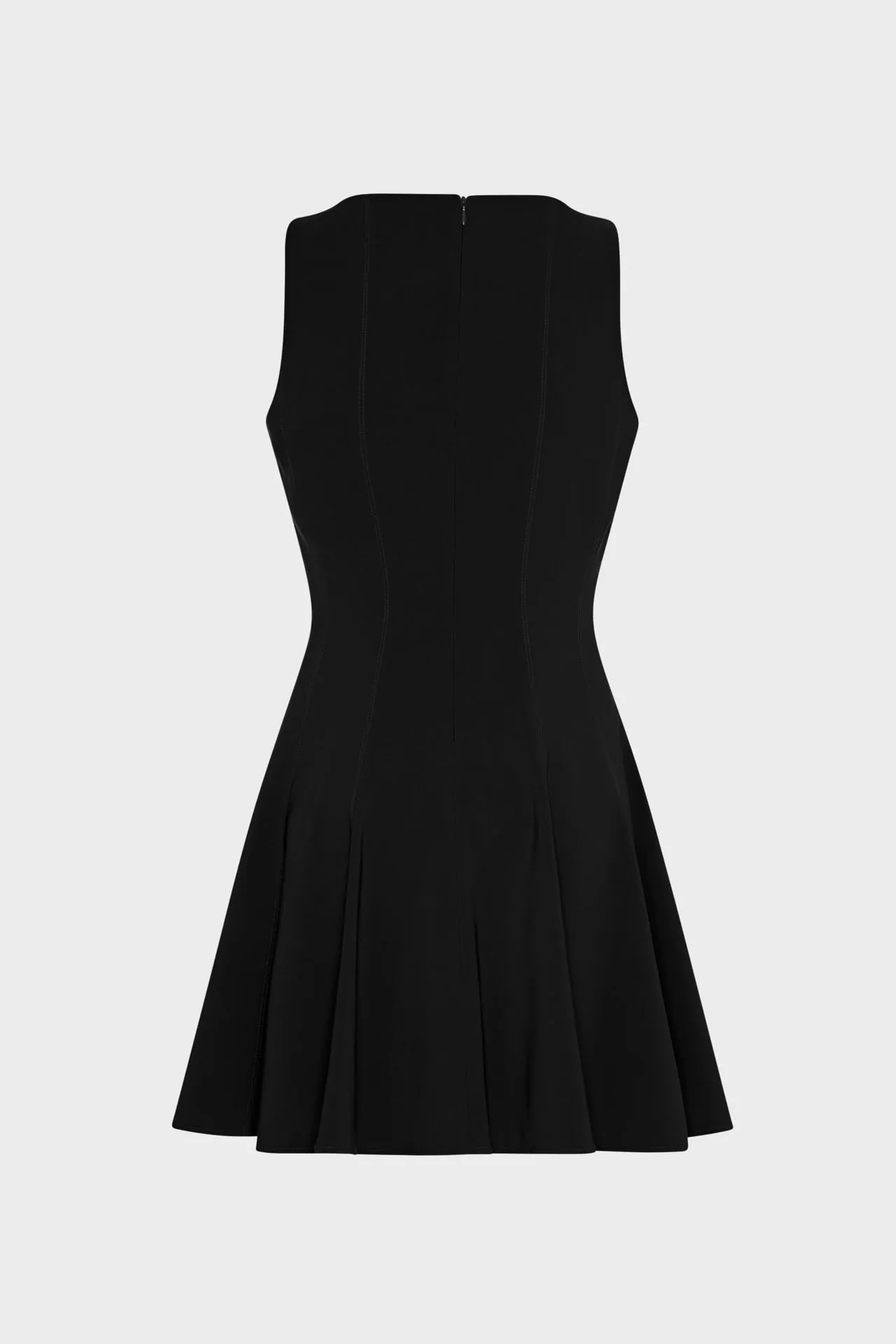 Sleeveless Stretch Cady Fit And Flare Dress