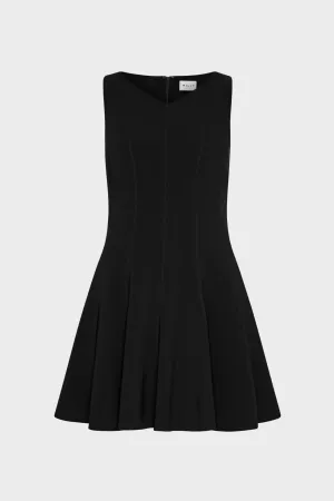 Sleeveless Stretch Cady Fit And Flare Dress