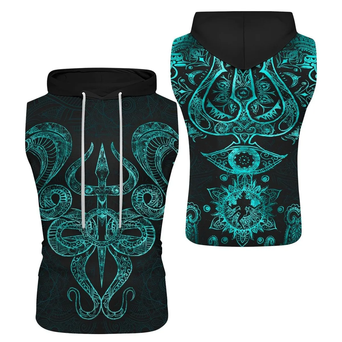 Snake King Vasuki Sleeveless Pullover & Zip Hoodie