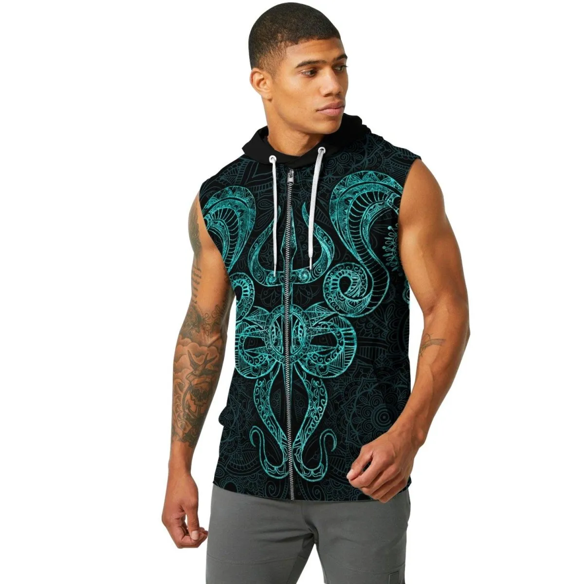 Snake King Vasuki Sleeveless Pullover & Zip Hoodie