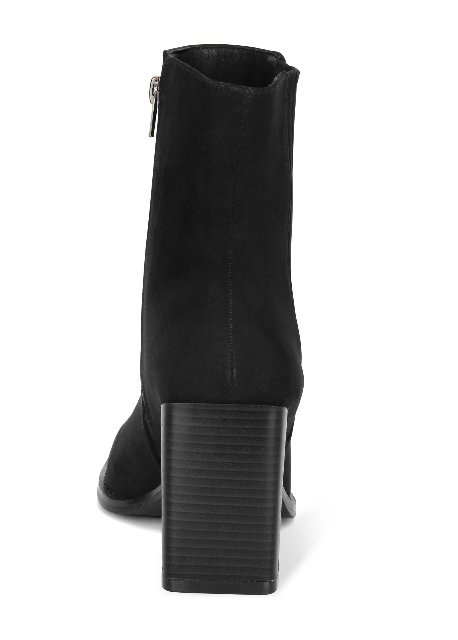 Square Toe Booties - Black