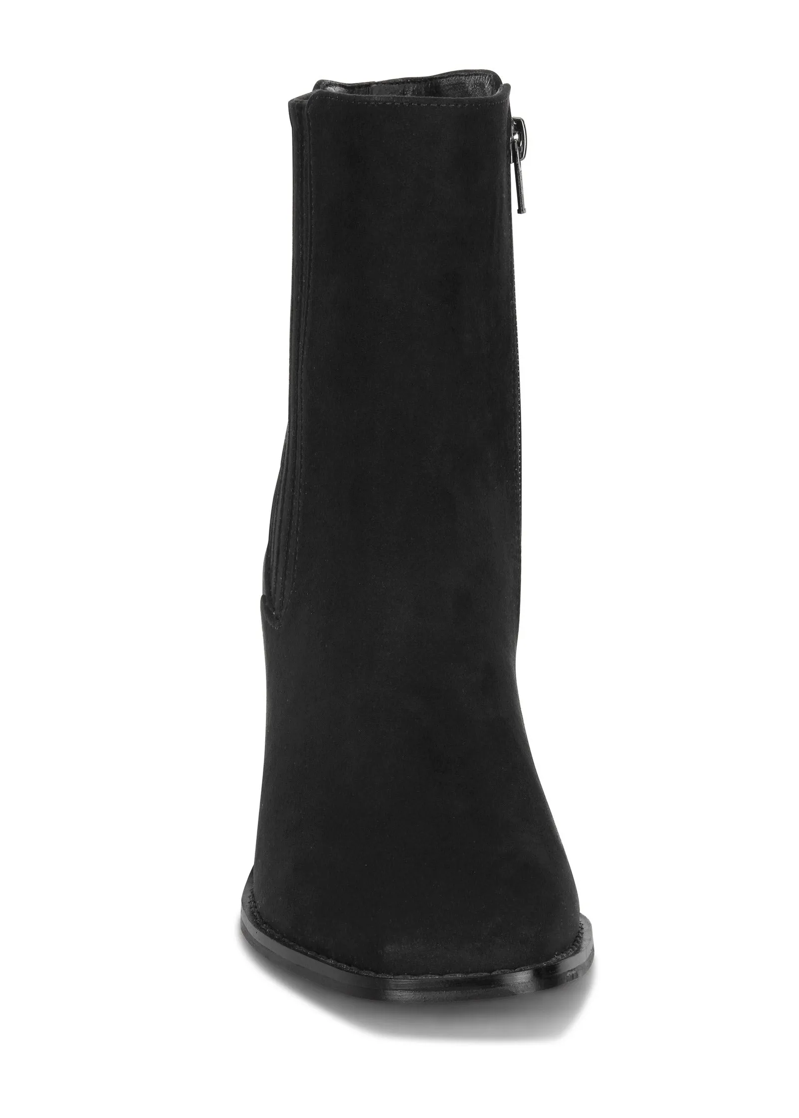 Square Toe Booties - Black