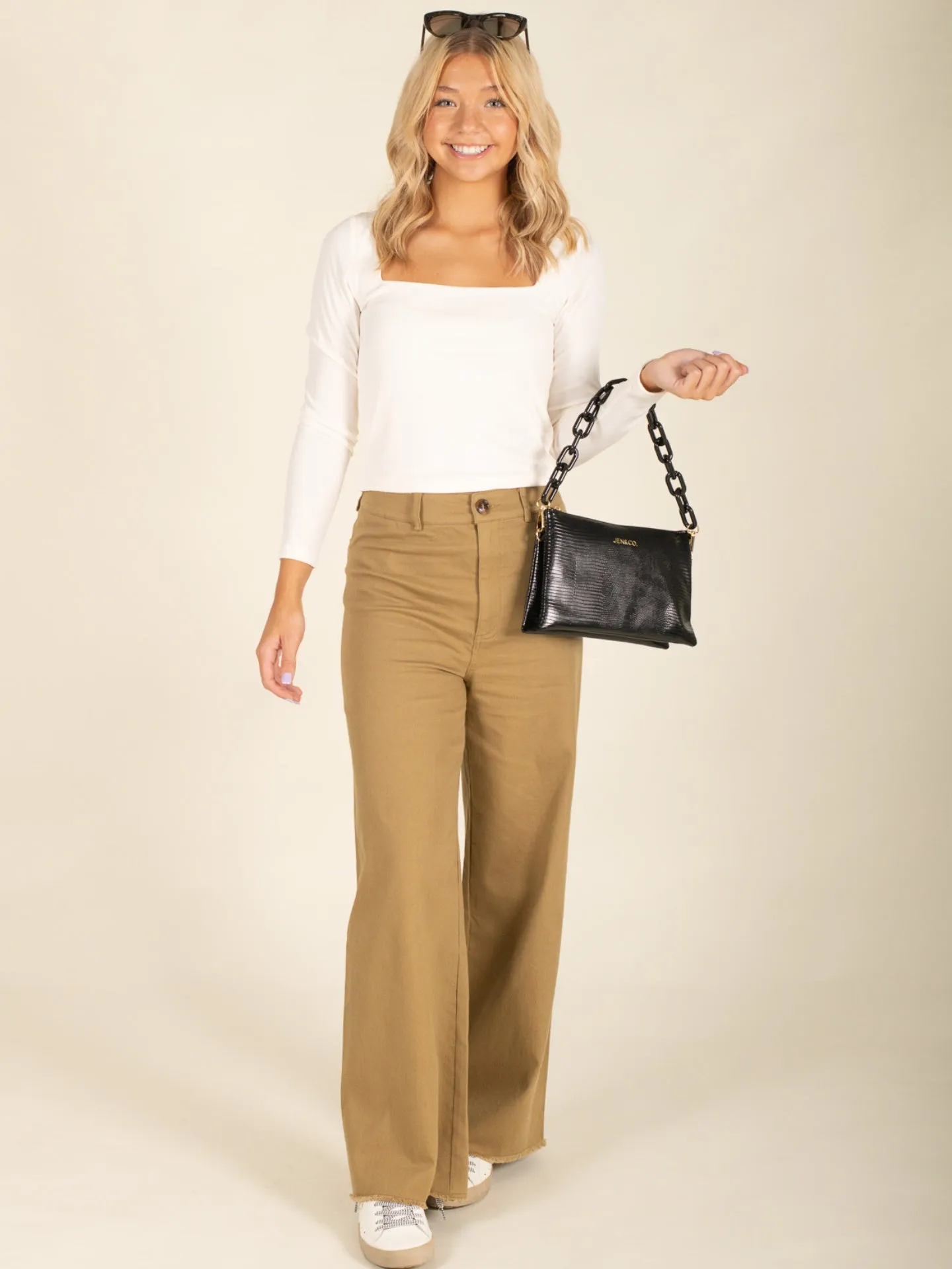 Stretched Cotton Pants