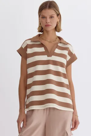 Striped V-Neck Sweater