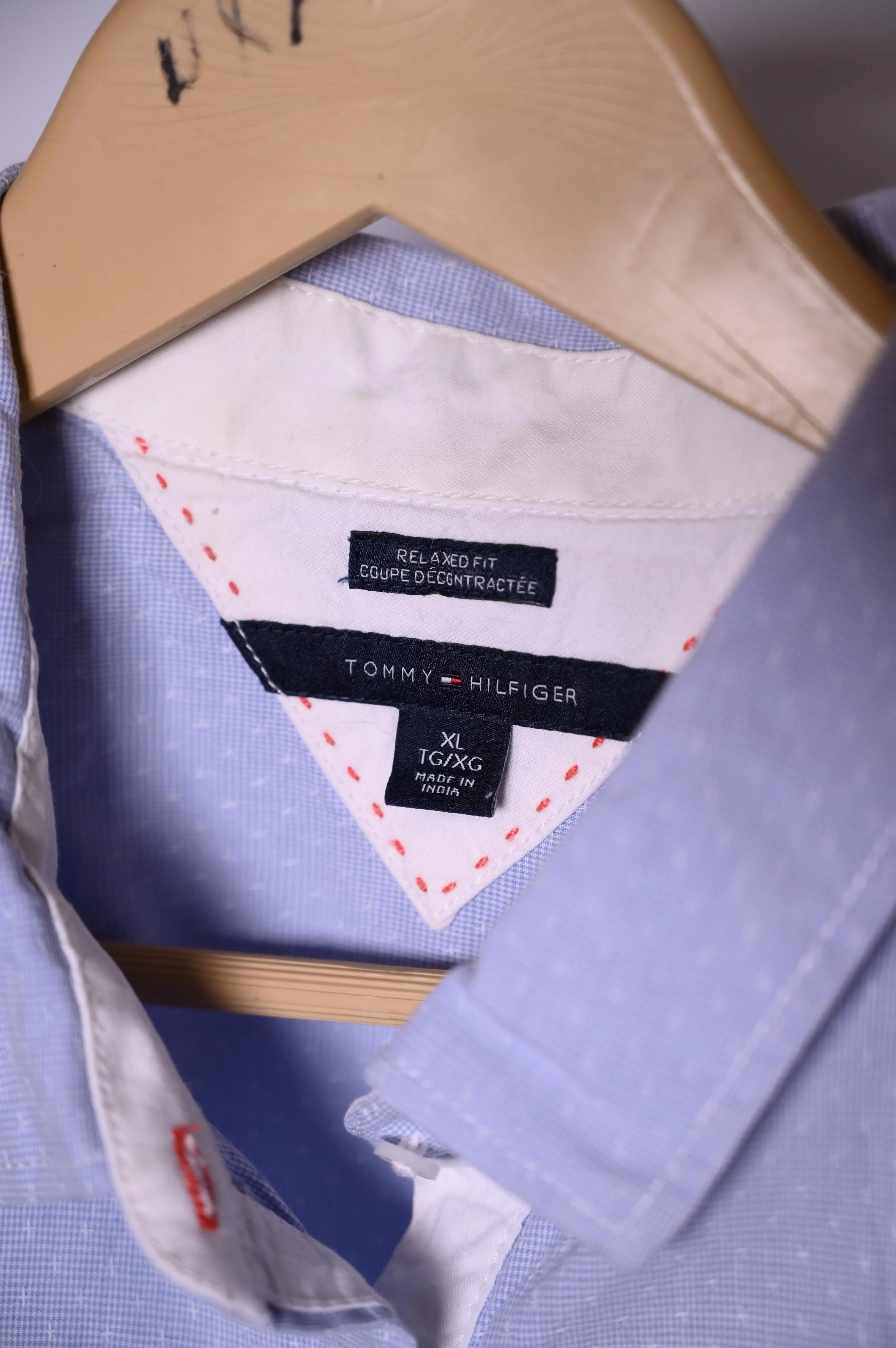 Tommy Hilfiger Blue & White Button-Down