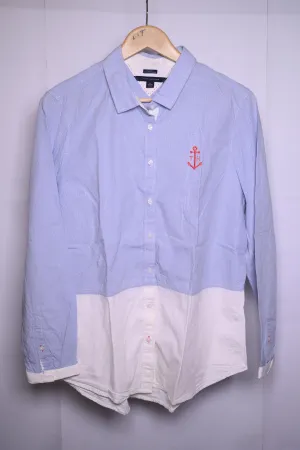 Tommy Hilfiger Blue & White Button-Down