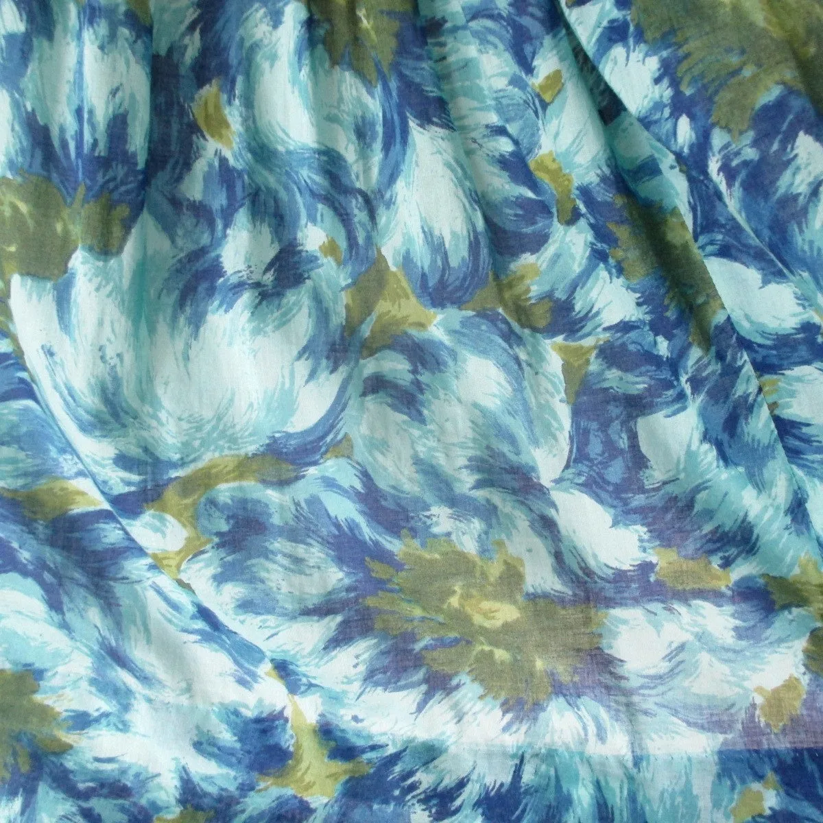 Vintage 50s 60s Floral Fit & Flare Summer Party Dress XS