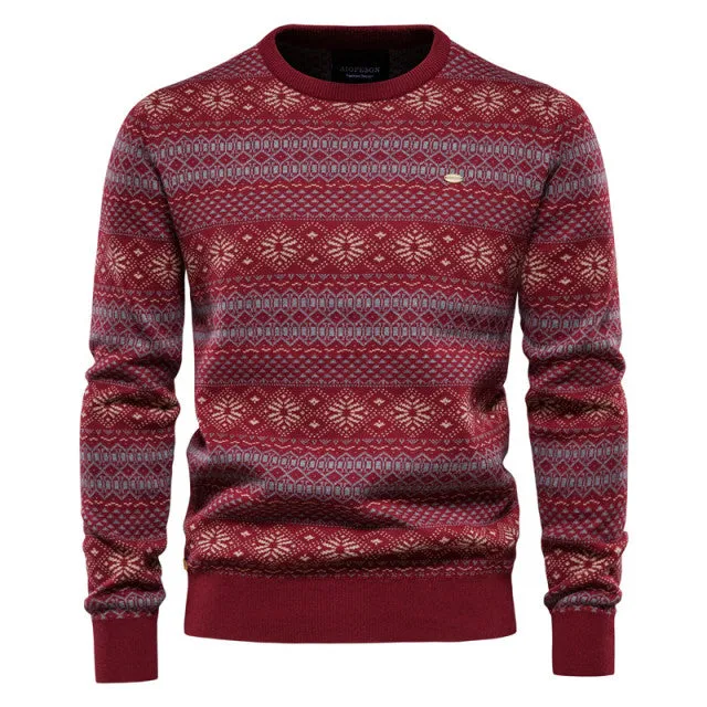 West Louis Designer High Quality Spliced Cotton Pullover