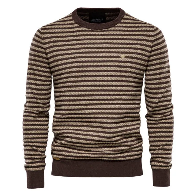 West Louis Designer High Quality Spliced Cotton Pullover