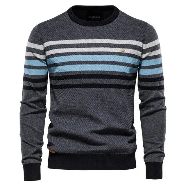 West Louis Designer High Quality Spliced Cotton Pullover