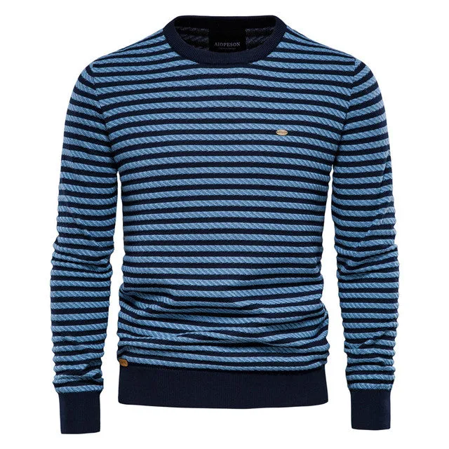 West Louis Designer High Quality Spliced Cotton Pullover