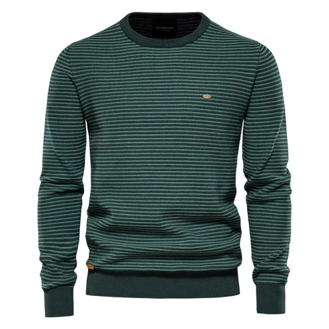 West Louis Designer High Quality Spliced Cotton Pullover