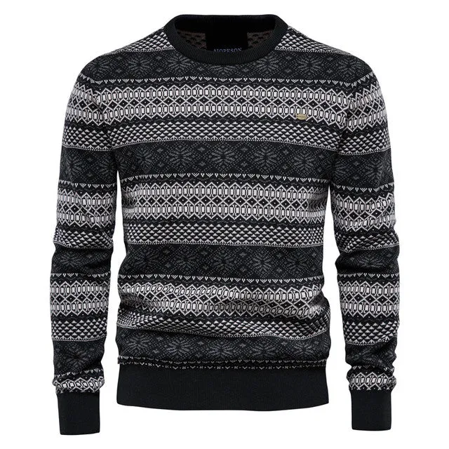 West Louis Designer High Quality Spliced Cotton Pullover