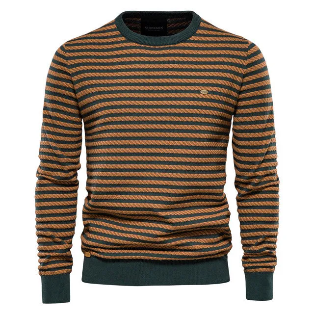 West Louis Designer High Quality Spliced Cotton Pullover