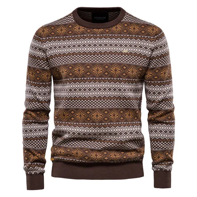 West Louis Designer High Quality Spliced Cotton Pullover