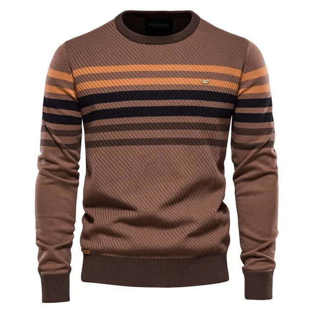 West Louis Designer High Quality Spliced Cotton Pullover