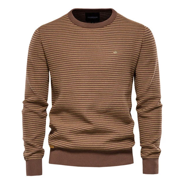 West Louis Designer High Quality Spliced Cotton Pullover