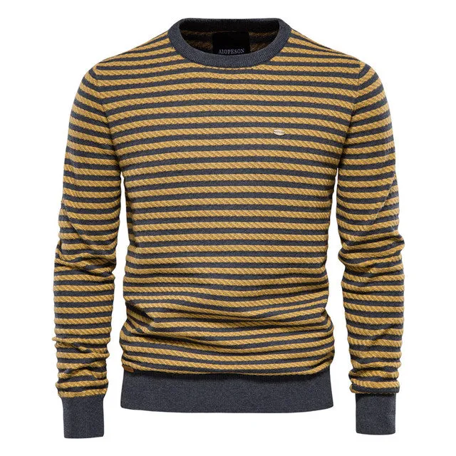 West Louis Designer High Quality Spliced Cotton Pullover