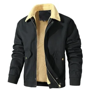West Louis Men Tactical Style Fleece Bomber Jacket