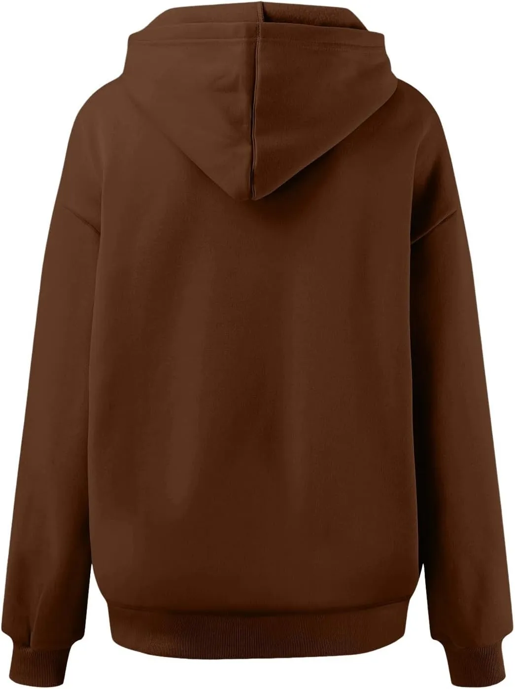 Women Hoodies Fashion Tops Casual Pullover Loose Fit Long Sleeve Oversized Sweatshirt Kangaroo Pocket Drop Shoulder Sweaters